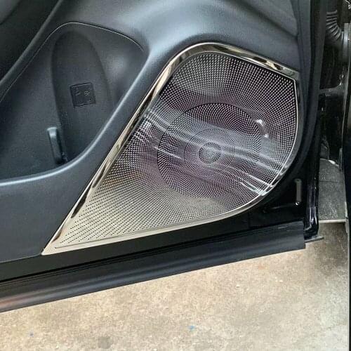 For Subaru Forester SK 2018 2019 2020 Car Door Loudspeaker Sound Chrome Speaker Cover Trim Frame Sticker Interior Accessories
