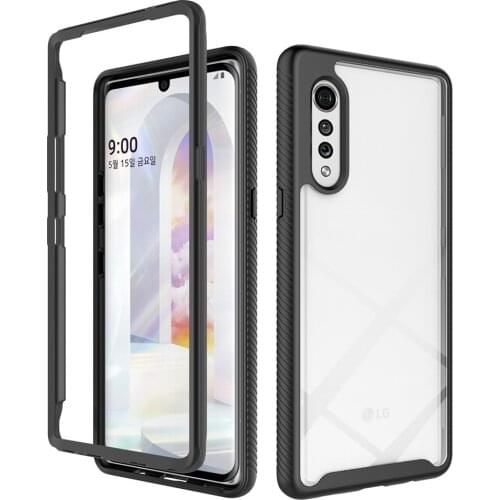 Hybrid TPU/PC Sky Case For LG Velvet 6.8" Fundas Capa Two Layer Structure Shockproof Crystal Clear Shell Cover For LM-G910EMW