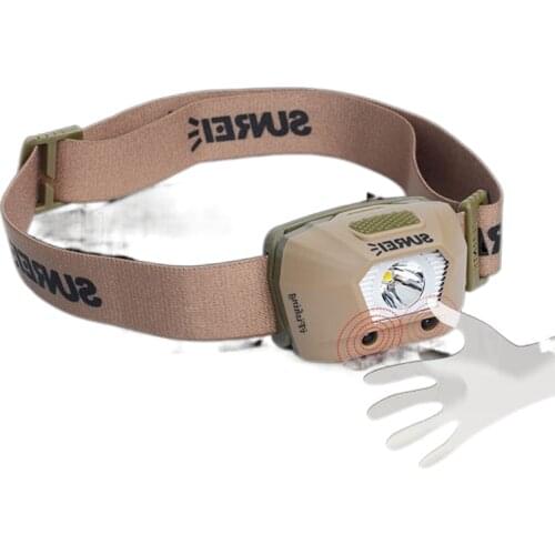 Fishing inductive head mounted headlight rechargeable battery replacement headlights night fishing lure super bright LED light