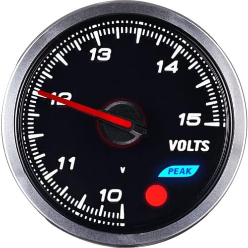 2 Inch 52MM Smoke Lens Volt Gauge Voltage Meter With Stepper Motor
