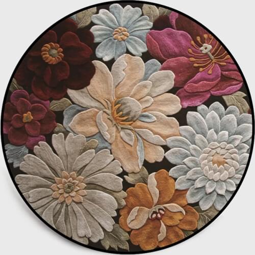 3D Pattern Round Rug, Used for Living Room Computer Chair Area Floor Mat Childrens Game Curtain Floor Door Mat Wardrobe S Mat