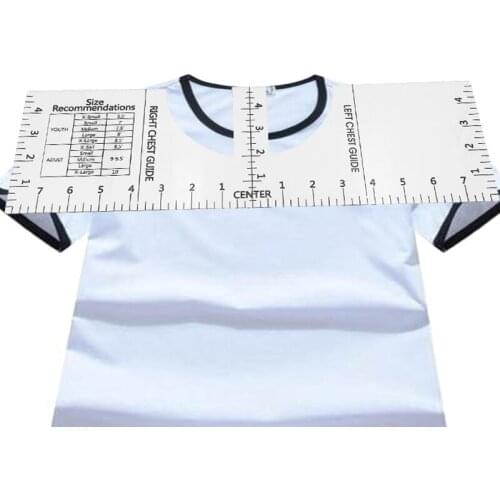 Tailor Dedicated Custom T-Shirt Calibration Ruler for Fabric Cutting Sewing Shirt Alignment Tool Clothes Collar Measuring Rulers