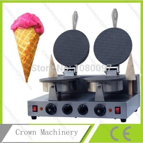 Double head ice cream cone maker machine for sale