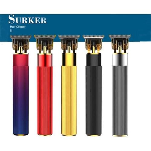Surker hair trimmer USB rechargeable hair clipper oilhead clipper hair carving clipper haircut machine white