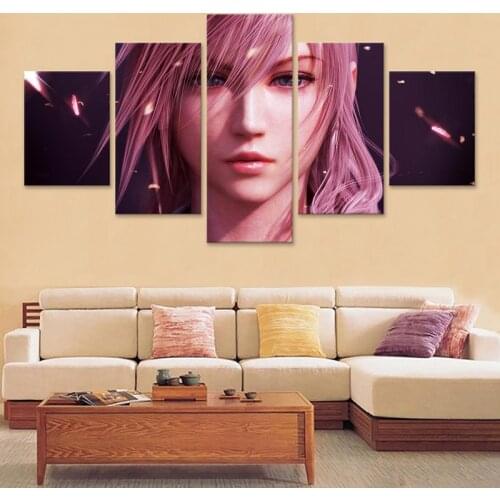Lightning Fantasy 13 Game Home Decoration Canvas Painting HD Prints 5 Pieces Wall Art Modular Modern Pictures