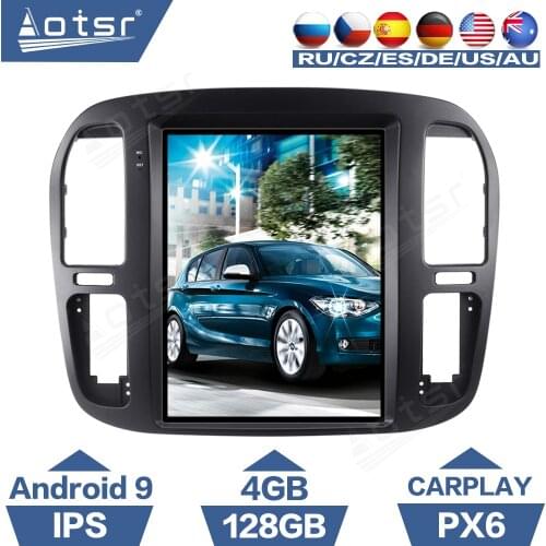 For Toyota Land Cruiser 100 Tesla Screen Android Car Radio LC100 1998 - 2002 Multimedia Player GPS Navigation CarPlay PX6 4+128G