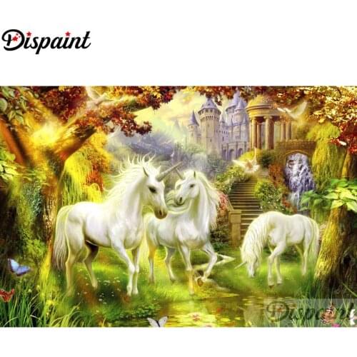 Dispaint Full Square/Round Drill 5D DIY Diamond Painting "Cartoon unicorn" Embroidery Cross Stitch 3D Home Decor A11138