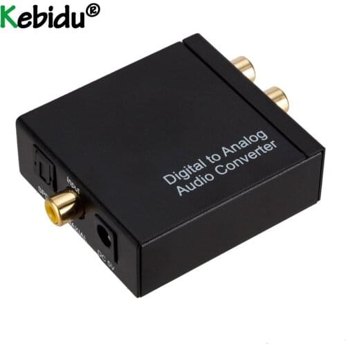 New Toslink Coaxial Optical Fiber Digital to Analog Audio AUX 3.5mm Jack RCA L/R Converter SPDIF Digital Audio Decoder Amplifier