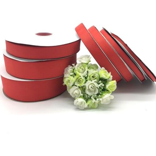 5Yards Red 6mm 10mm 15mm 20mm 25mm 38mm 50mm Wide Monochrome Grosgrain Ribbon Hair Bows Wedding DIY Crafts