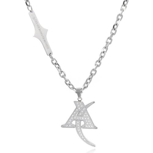 Original Trendy Brand A-Line Necklace Men And Women Network Bloggers With The Same Zircon Design And Matching Jewelry