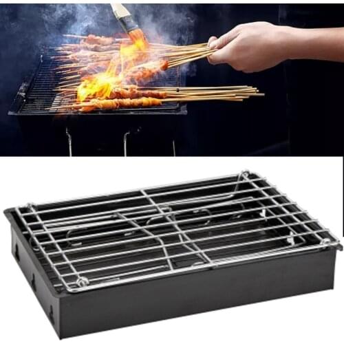 Portable Foldable Barbecue Charcoal Grill Aluminum Alloy BBQ Tool Kits for Outdoor Cooking Camping Hiking Picnics Backpacking