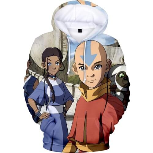 Boys/girls Anime Hooded Casual Clothes Print Avatar The Last Airbender 3D Hoodies Children Sweatshirt Cool Autumn Harajuku
