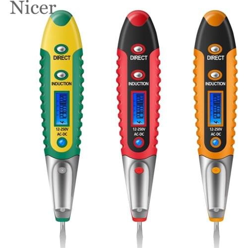 LCD Digital Display Voltage Test Pen AC 12-250V Tester Electrical Screwdriver LCD Voltage Detector Test Pen Electrician Tools