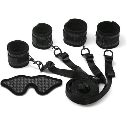 Adult Sex Toys Handcuffs & Ankle Cuffs and Eye Mask Erotic Bondage Under Bed Games Erotic Accessories Sex Products for Couples