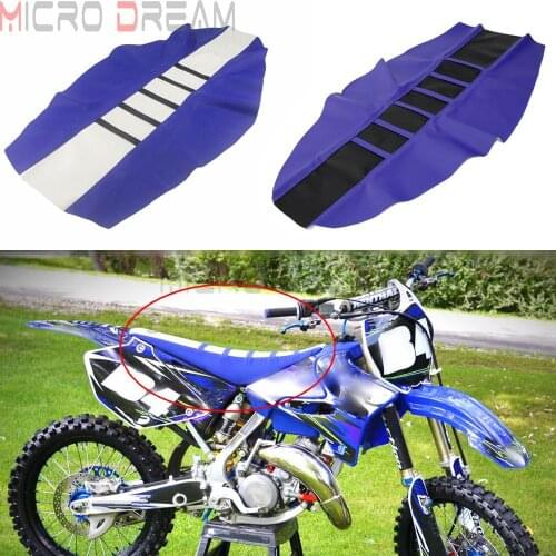 Blue White Black Enduro Ribbed Gripper Traction Rib Seat Cover for Yamaha YZ YZF WR YZ-X YZ-FX WRF TTR 125 250 450 TE TX TC FE