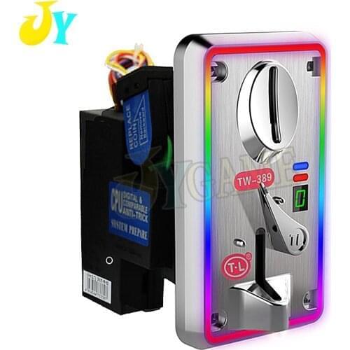 LED Illuminated Electronic Coin Acceptor CPU Mechanism arcade panel Coin Acceptor For Arcade Vending machine