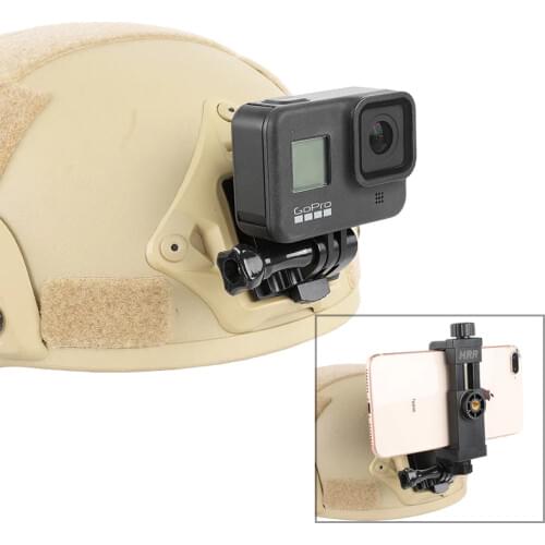 NVG Tactical helmet mount bsae for GoPro9 SJCAM AKASO DJI Action Camera first-person view Mobile phone Holder shooting Accessory