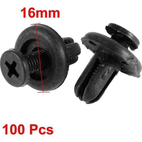 X Autohaux Car Weatherstrip Rubstrip Clips Plastic 5Mm Expanding Screw Rivet 100 Pcs
