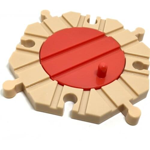 Eight-way Turntable Track Accessories Wooden Train Kids Track Toy Red P124 Free Shipping Plastic Compatible Wooden