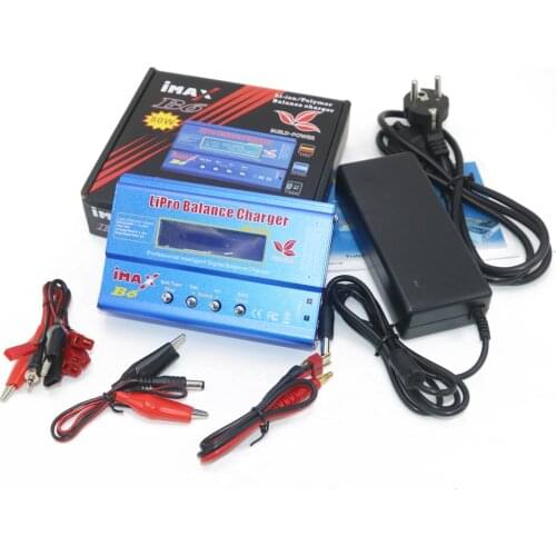 IMAX B6 80W 6A Battery Charger Lipo NiMh Li-ion Ni-Cd Digital RC Balance Charger Discharger + 15v 6A Power Adapter+Charge Cable