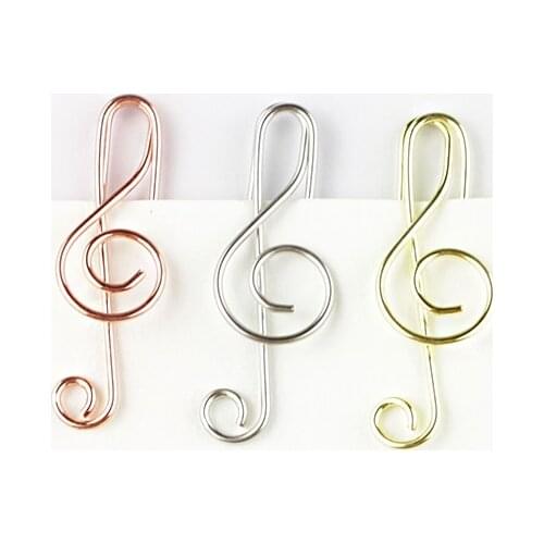 Love music High Note Paper Clip Gold Paper Clips Office Accessories Paperclips Office Supplies Rose Gold Stationery Clip Paper