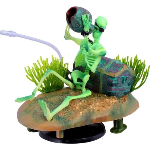1pc Drunk Skeleton Craft Adornment Decorative Aquarium Decoration for Shop