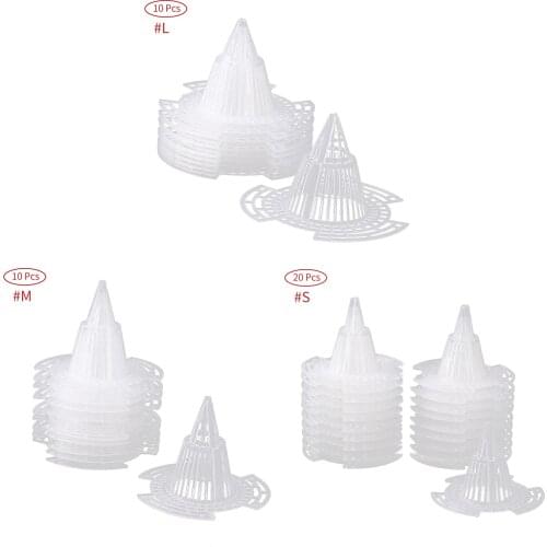 10/20Pc Gardening Filtering Baskets Water Leakage Mats Plastic Plant Pot Cone Drain Basket for Flower Nursery Pots Planting Tool