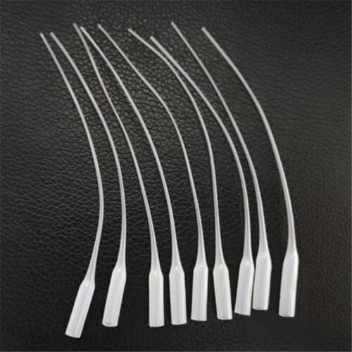 100pcs Super Glue Dropping Tube Nozzle Adhesive Tool Miniature 502 Glue Tube Rat Tail Pipe Drip Hose Cap Catheter Dropper