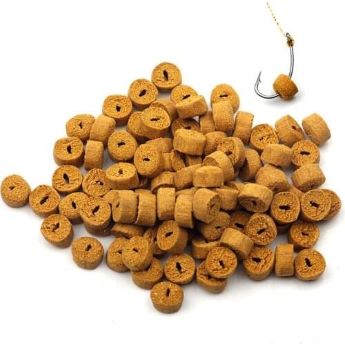 100Pcs Carp Fishing Hollow Bait Grass Carp Baits Fishing Baits Lure Formula Insect Particle Boilie Pellets Hook Up Baits Lure