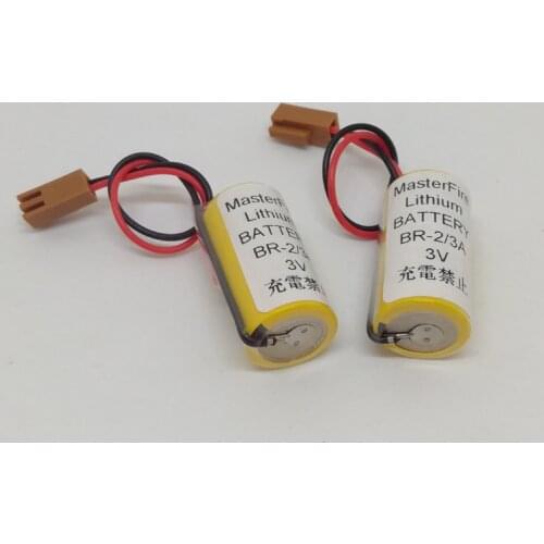 2pcs/lot MasterFire BR-2/3A 3V 1200mAh Lithium Backup Battery BR-2/3AG CR17335 Batteries For FANUC CNC System Industrial Use