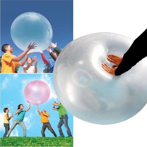 2020 Baby Bubble Ball Children Outdoor Toys Beach Ball Inflatable Bath Balloon Toys Air Water Filled Bubble Ball Summer Game Toy