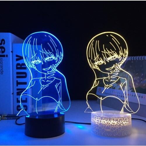Anime 3D Lamp Uzaki Chan Wants To Hang Out LED Night Light for Bedroom Decor Gift Nightlight 16 Colors Remote Control Lights