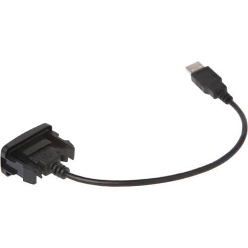 AUX USB Port Cable Adapter 12-24V Cord Wire USB Charging Adapter for Toyota VIGO 87HE