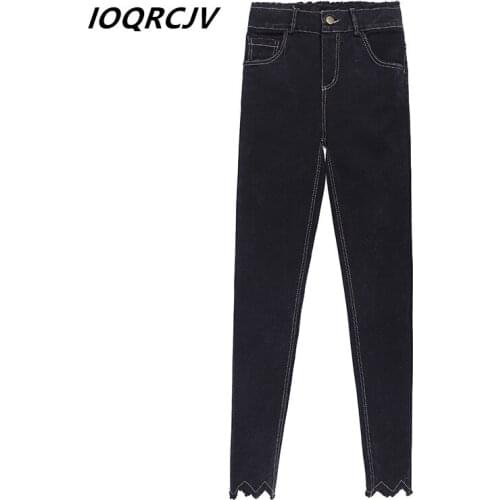 Plus Size 3XL Women Pants Spring Autumn 2019 New Elastic High Waist Thin Pencil Pants Skinny Thin Black Pants Trousers Female