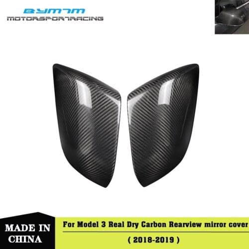 Dry Carbon fiber Fender Rearview mirror cover Car Accessories For Tesla Model 3