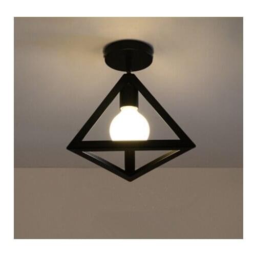 Black 5 style iron metal bridle led ceiling lamp restaurant fixture lamp American country retro LOFT ceiling lamp