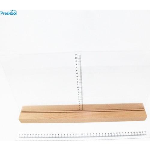 Baby Toy Montessori Yellow Triangles Stand for Height Math for Early Childhood Education Preschool Kids Brinquedos Juguetes