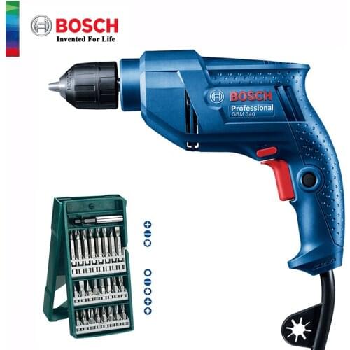 Bosch Industrial Grade electric hand drill household power tool GBM340KL high-power electric drill with self-locking chuck
