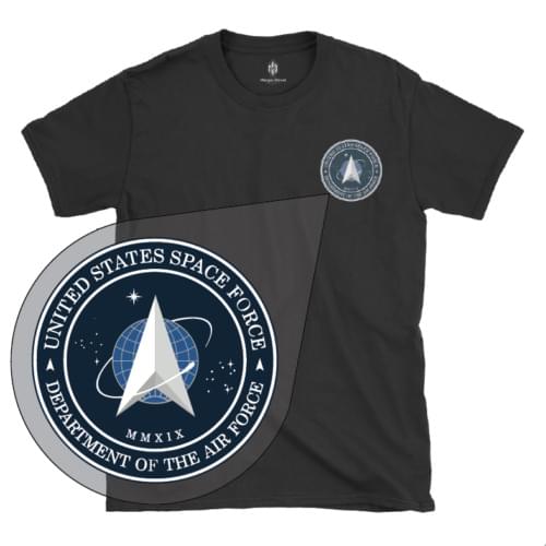 Official United States Space Force Patch Logo 100% Cotton T-Shirt & Decal Unisex Women Men Tee Shirt