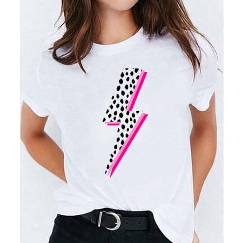 Lightning Butterfly Leopard Print Tshirt Women Summer T Shirt Graphic T-Shirts Vogue Funny Streetwear Blouses Newest Tops 2021