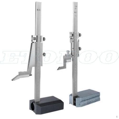 0-200mm / 0-300mm Stainless Steel Vernier Height Gauge with Stand Measure Ruler Tools High Accuracy Carbon Steel Tipped Scriber