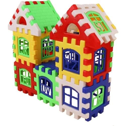 Kids House Building Blocks Educational Learning Construction Developmental Toy Set Brain Game Toys For Children