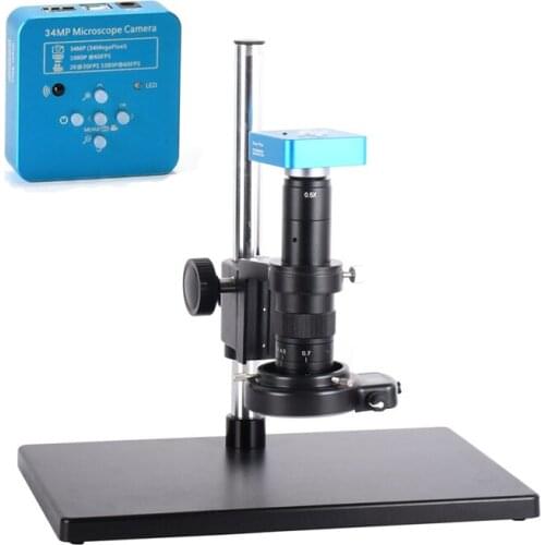 LY KE-211 CCD 34MP 2K Industrial Soldering Remote Control Microscope Camera HDMI USB Outputs 180X C-mount Lens for PCB Repair
