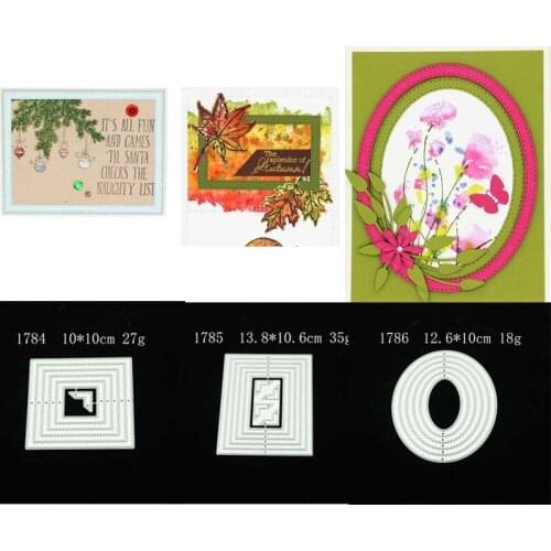 Metal Cutting Die Of Square Scrapbooking Mold Paper DIY Cards Postcard Handmade Craft Stencil Album Handcraft Embossing Moulds