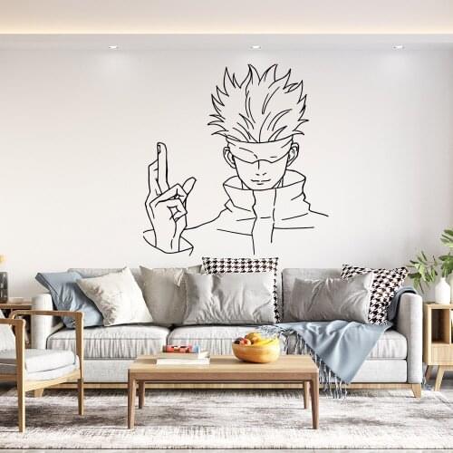 Cartoon Style Jujutsu Kaisen Wall Decal Art Vinyl Stickers For Kids Rooms Decoration Vinyl Art Decal