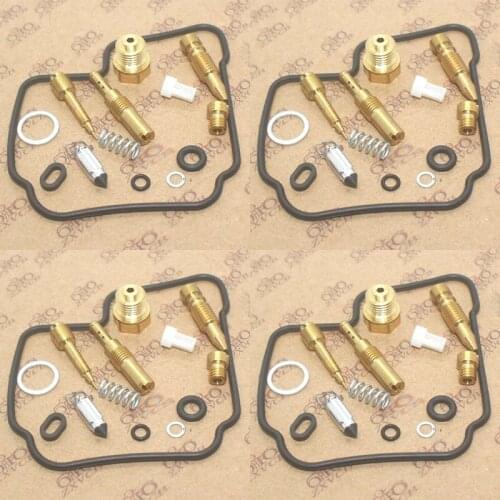 4SET For CB400F CB1 1989-1991 motorcycle carburetor repair kit Slow Jets Air Mixture Screws Float Valves