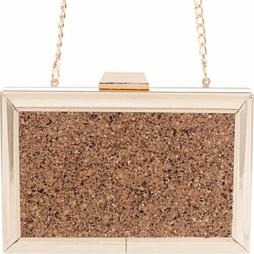 2020 new women bling evening clutch bags sequins wedding banquet wallets metal party dinner chain bags drop shipping MN1618