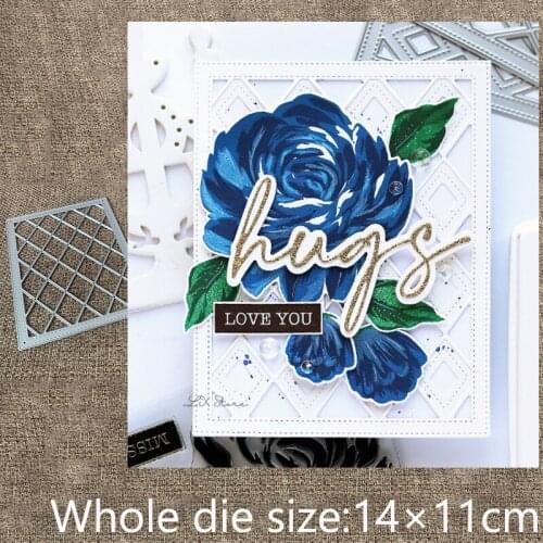 New Design Craft Metal stencil mold Cutting Dies Diamond Plaid decoration scrapbook die cuts Album Paper Card Craft Embossing