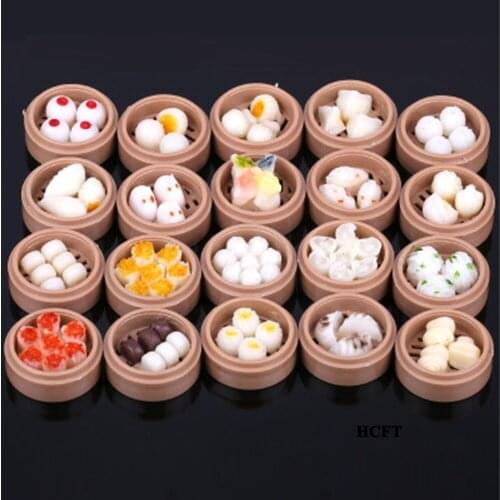 Food steamer fake food model kids children toys simulation steamed stuffed bun bread boiled dumpling twisted roll props