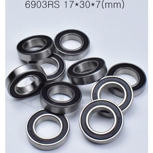 6903RS 17*30*7(mm) 10piece bearings 6903 6903RS chrome steel Rubber sealed bearing Thin wall bearing